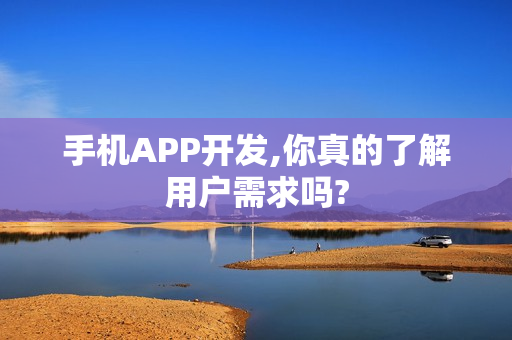 手机APP开发,你真的了解用户需求吗?