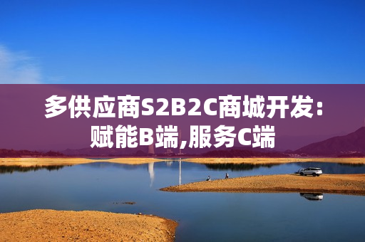 多供应商S2B2C商城开发:赋能B端,服务C端