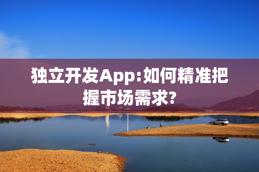 独立开发App:如何精准把握市场需求?