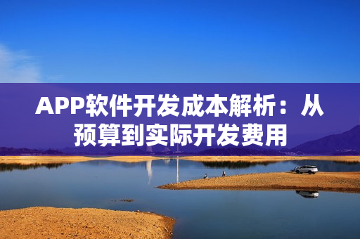 APP软件开发成本解析:从预算到实际开发费用 APP软件开发成本解析:从预算到实际开发费用