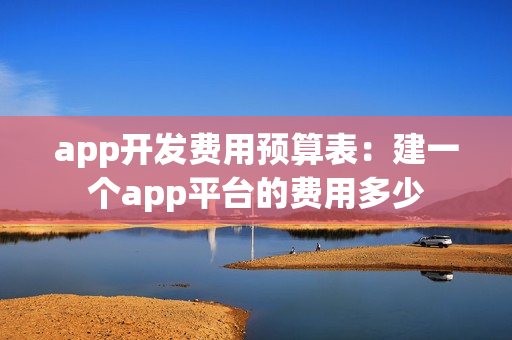 app开发费用预算表：建一个app平台的费用多少