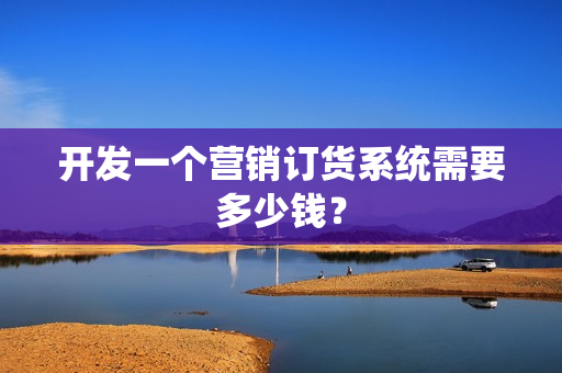 开发一个营销订货系统需要多少钱？