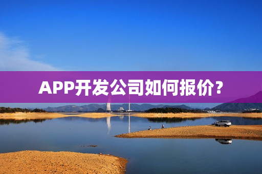 APP开发公司如何报价? APP开发公司如何报价?