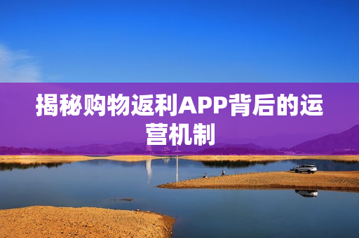 揭秘购物返利APP背后的运营机制
