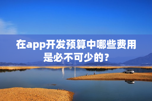 在app开发预算中哪些费用是必不可少的？