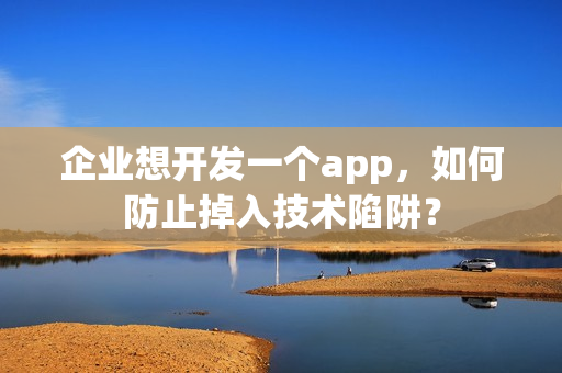 企业想开发一个app，如何防止掉入技术陷阱？
