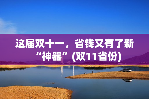 这届双十一，省钱又有了新“神器”(双11省份)