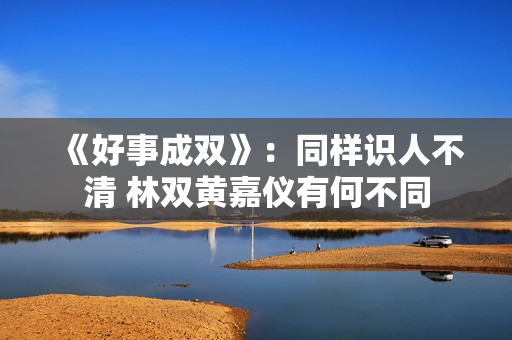 《好事成双》：同样识人不清 林双黄嘉仪有何不同