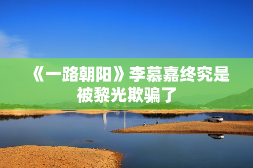 《一路朝阳》李慕嘉终究是被黎光欺骗了