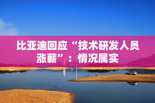 比亚迪回应“技术研发人员涨薪”:情况属实 比亚迪回应“技术研发人员涨薪”:情况属实