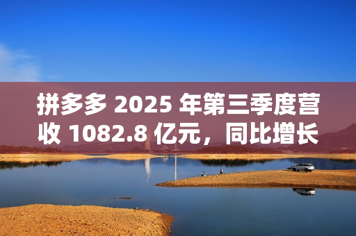 拼多多 2025 年第三季度营收 1082.8 亿元，同比增长 9%