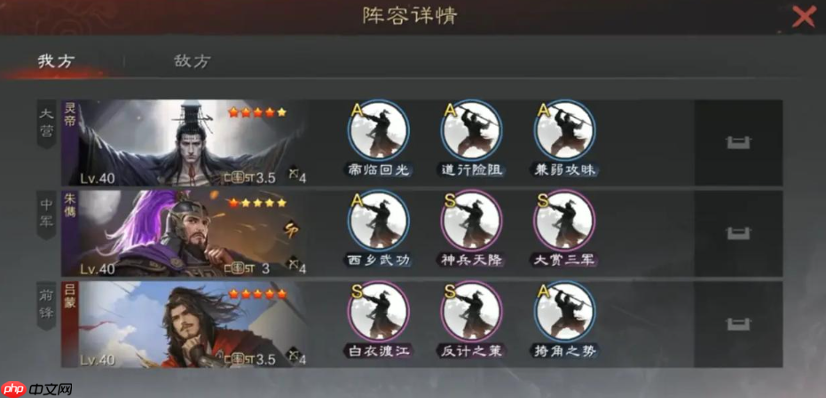 灵帝平民核心武将战法搭配完美策略