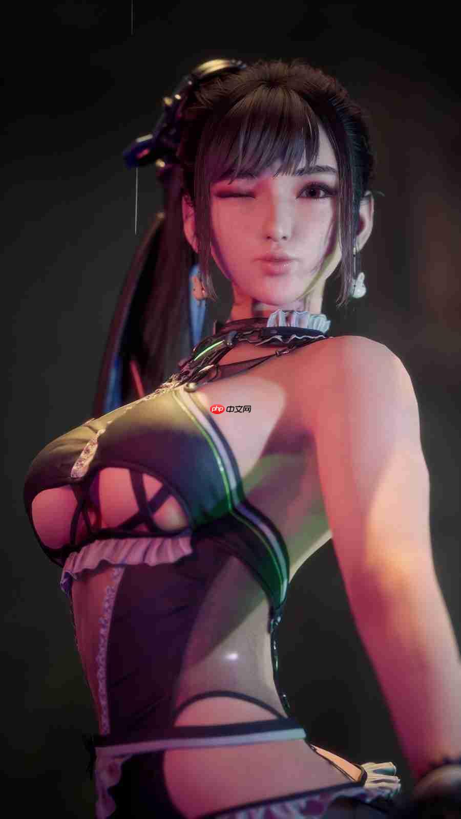 粉色连体服翘臀超性感!国外博主《剑星》伊芙新3D图