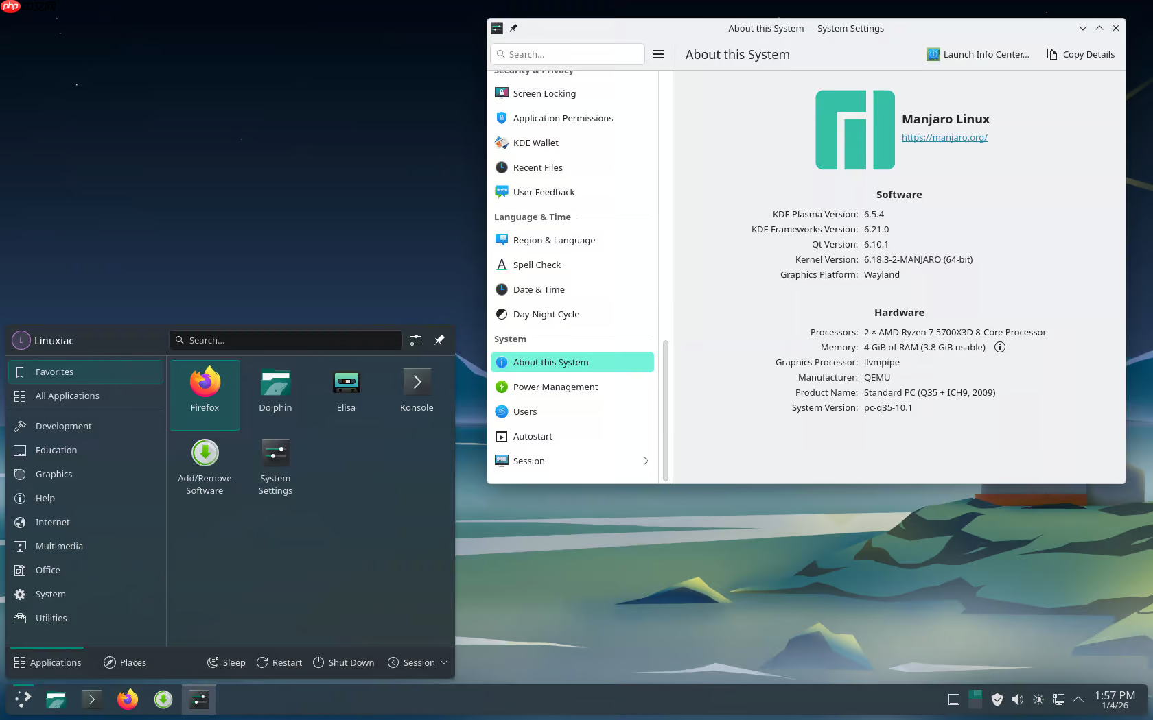 Manjaro Linux 26.0 正式发布：默认使用 Wayland、搭载 Linux 6.18 LTS 内核