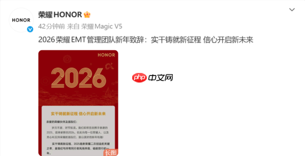 荣耀发布新年致辞：2025是新荣耀二次创业的关键之年