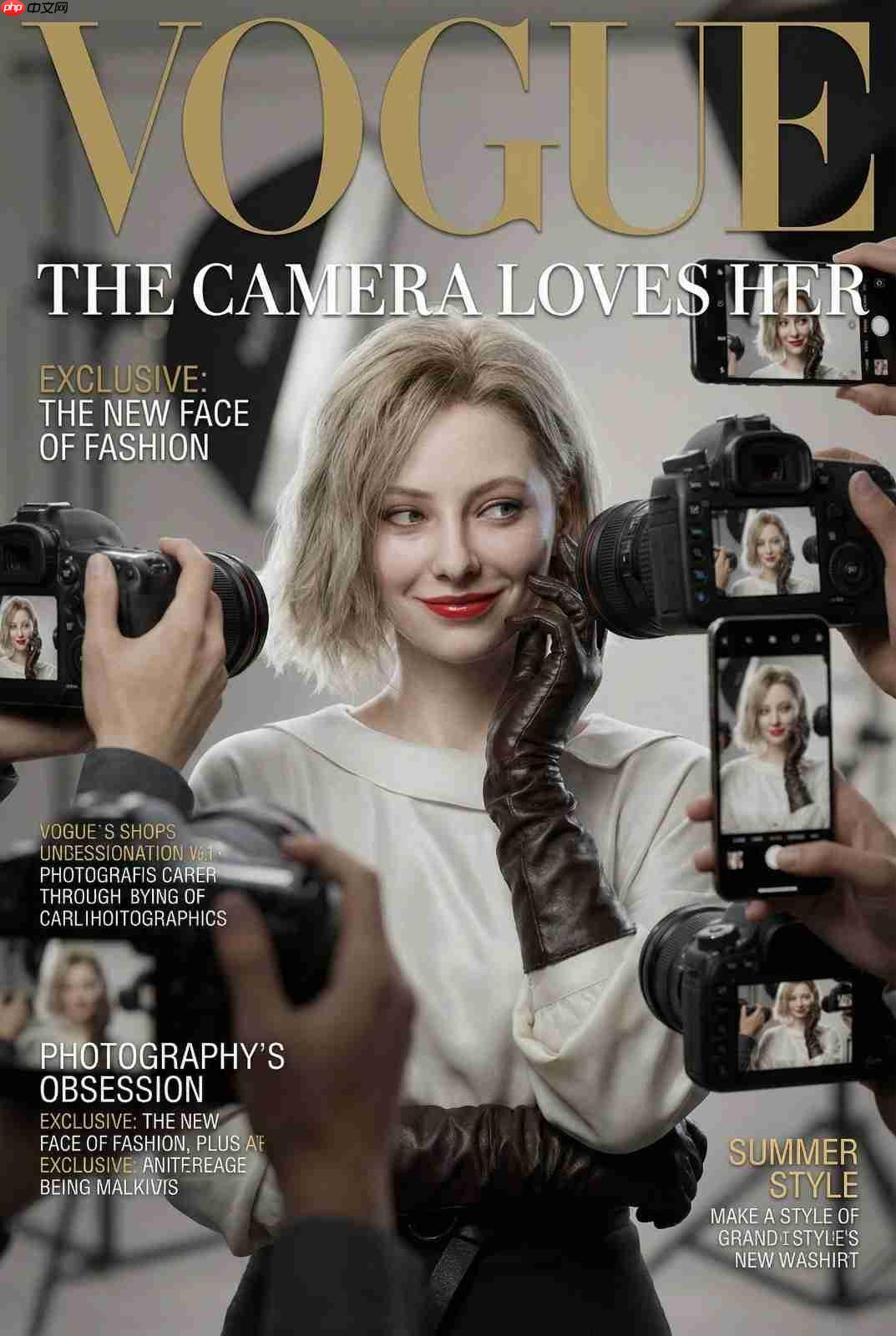 饭制《生化危机9》杂志海报 里昂格蕾丝成明星