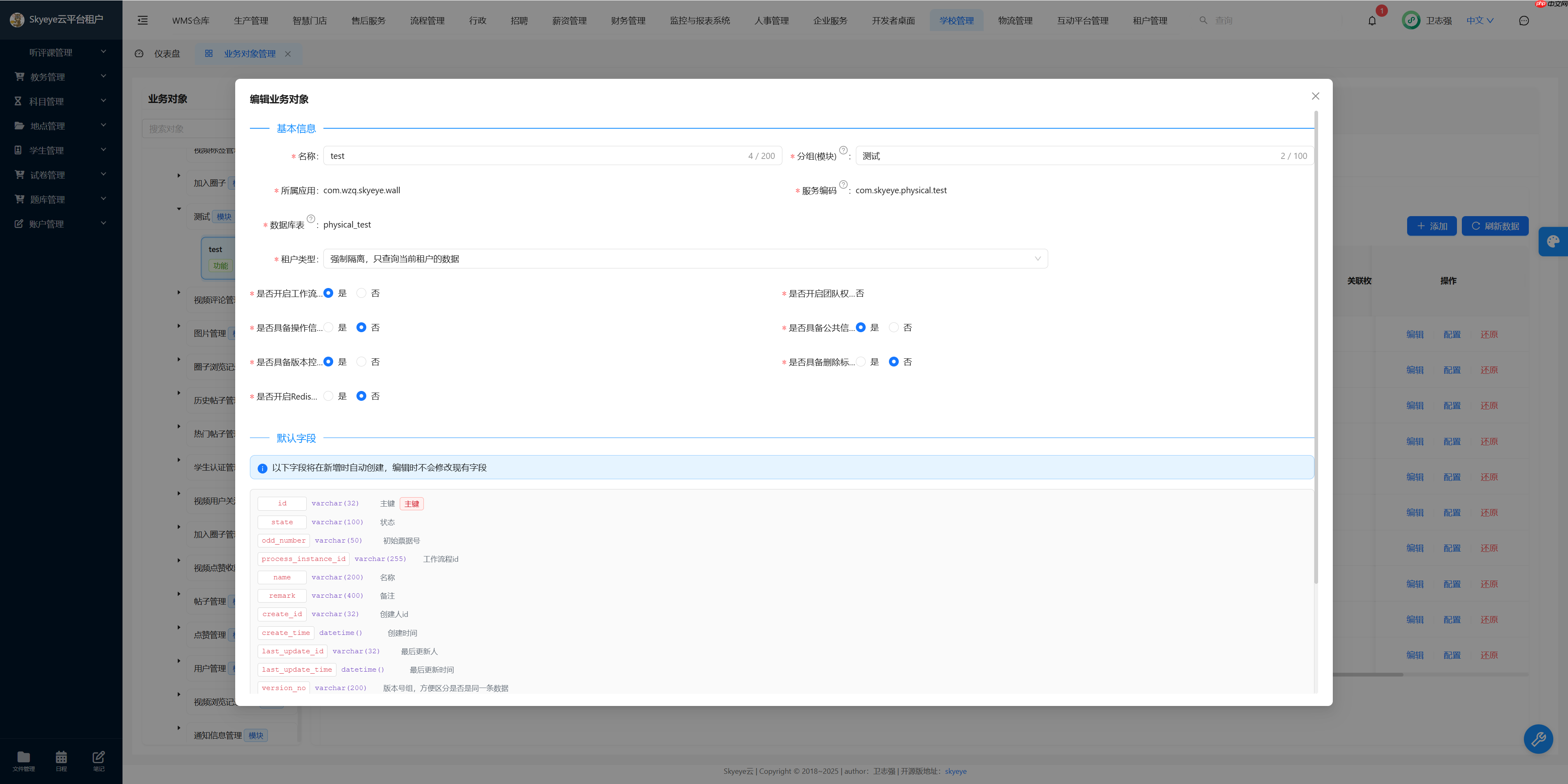 Skyeye 云零代码智能制造系统 - ERP模块 - Saas v3.18.2 发布
