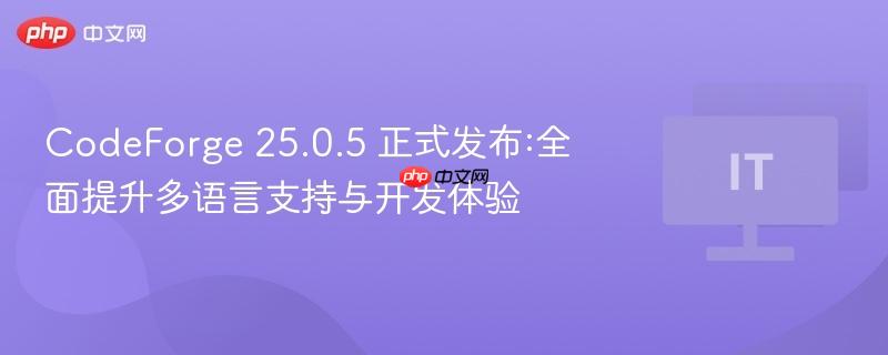 CodeForge 25.0.5 正式发布:全面提升多语言支持与开发体验