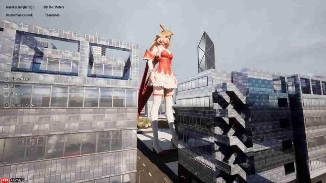 《女巨人游乐场》更新圣诞造型 白袜红高根践踏城市