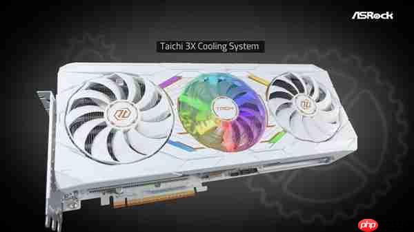 华擎顶级GPU!RX 9070 XT太极白色版发布:配备LCD显示屏