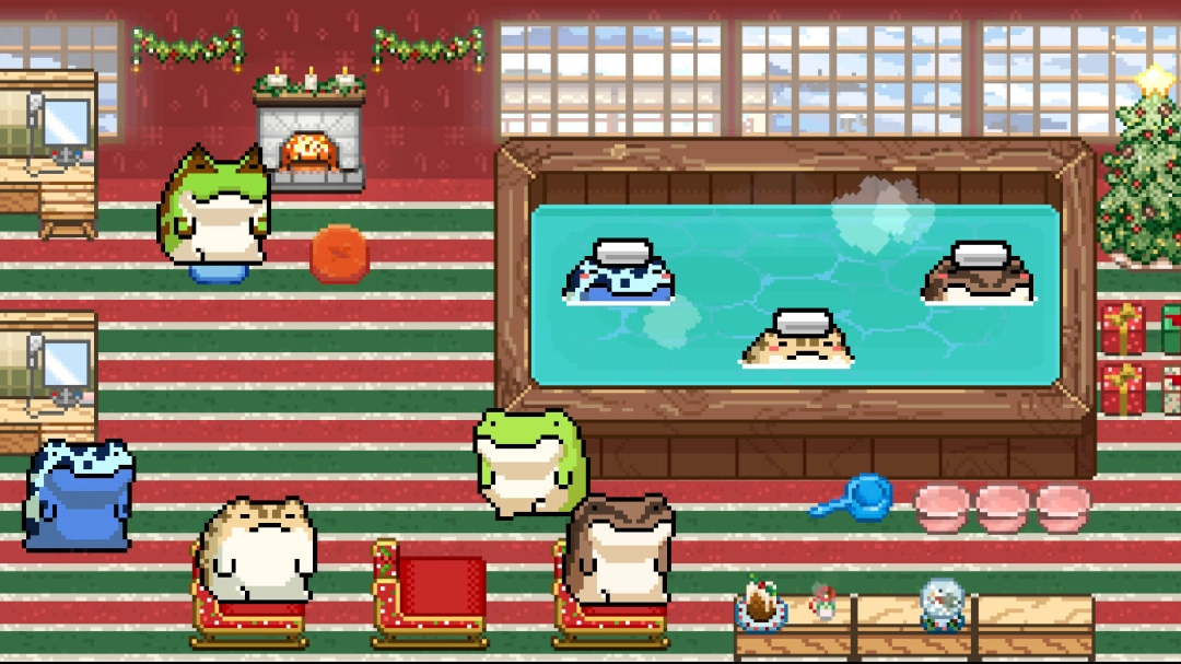 冬天就来温泉暖暖吧,《线条小狗:动物温泉》免费DLC「呱呱乐」现已上线