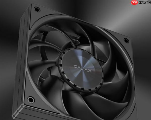影驰飓风PF120风扇售价39元:轴心加入金属CD纹理 提供正反叶版本