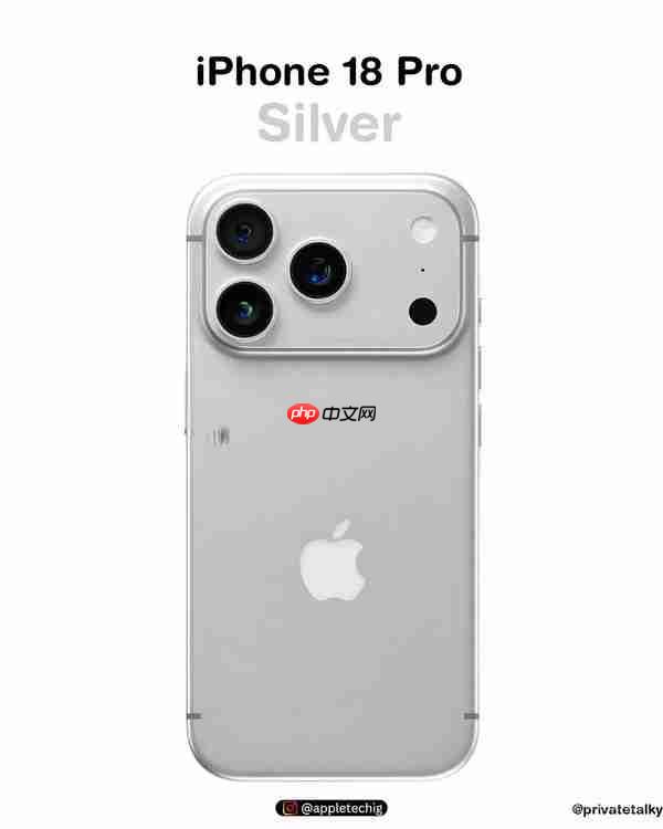 iPhone 18 Pro五款新配色渲染图曝光:蓝紫绿粉银五色