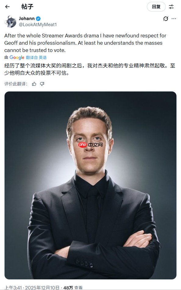 TGA和杰夫是对的?外网热议:该不该给玩家投票权