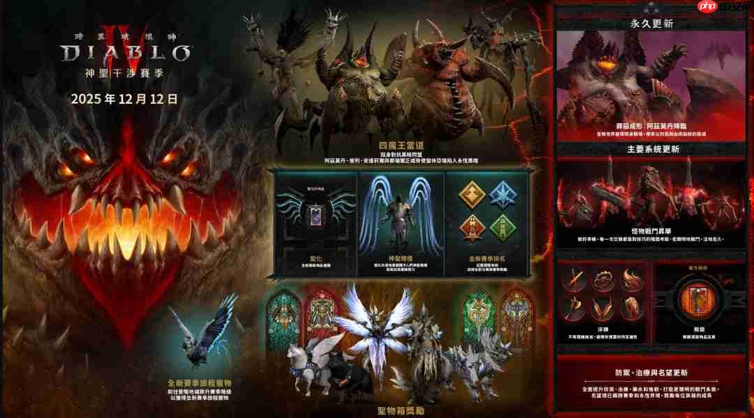 《暗黑4》第11赛季“神圣干涉”实机 更新日志释出