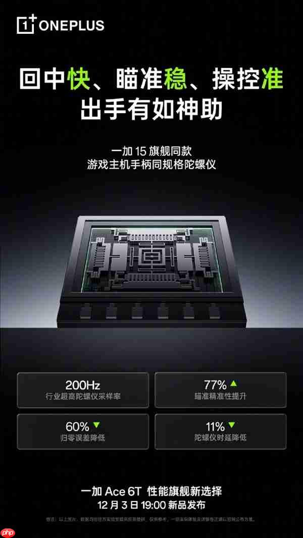 FPS电竞神器!一加Ace 6T升级旗舰同款陀螺仪:人枪合一 指哪打哪