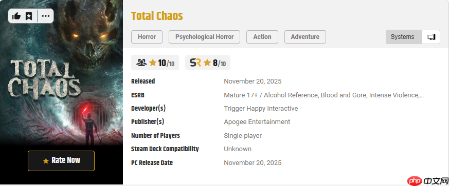 联手《寂静岭》传奇作曲家！媒体高分盛赞恐怖游戏新作《全面混沌》