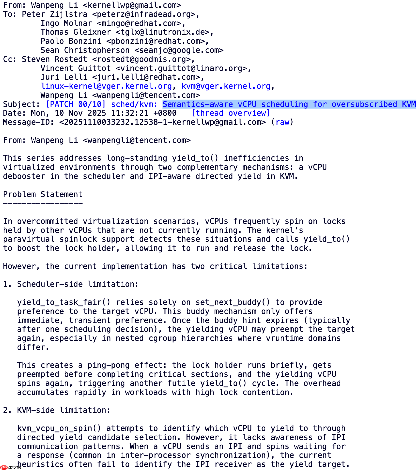 腾讯工程师提出“语义感知 vCPU 调度”方案,大幅提升 KVM 超额订阅虚拟机性能