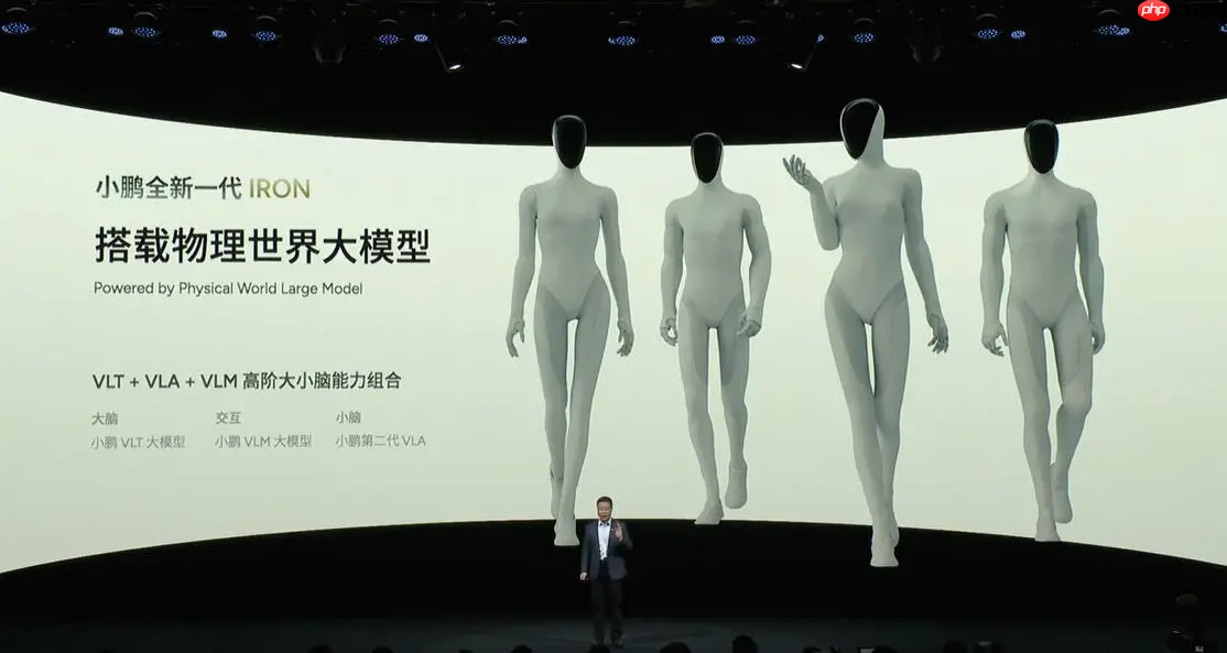 小鹏发布新一代人形机器人 IRON,配备自研物理世界大模型