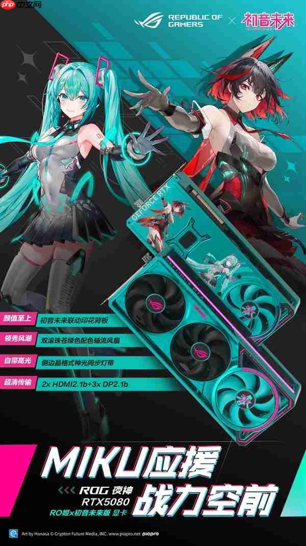 锁定心动之选! ROG夜神RTX5080 RO姬x初音未来版显卡闪耀双十一