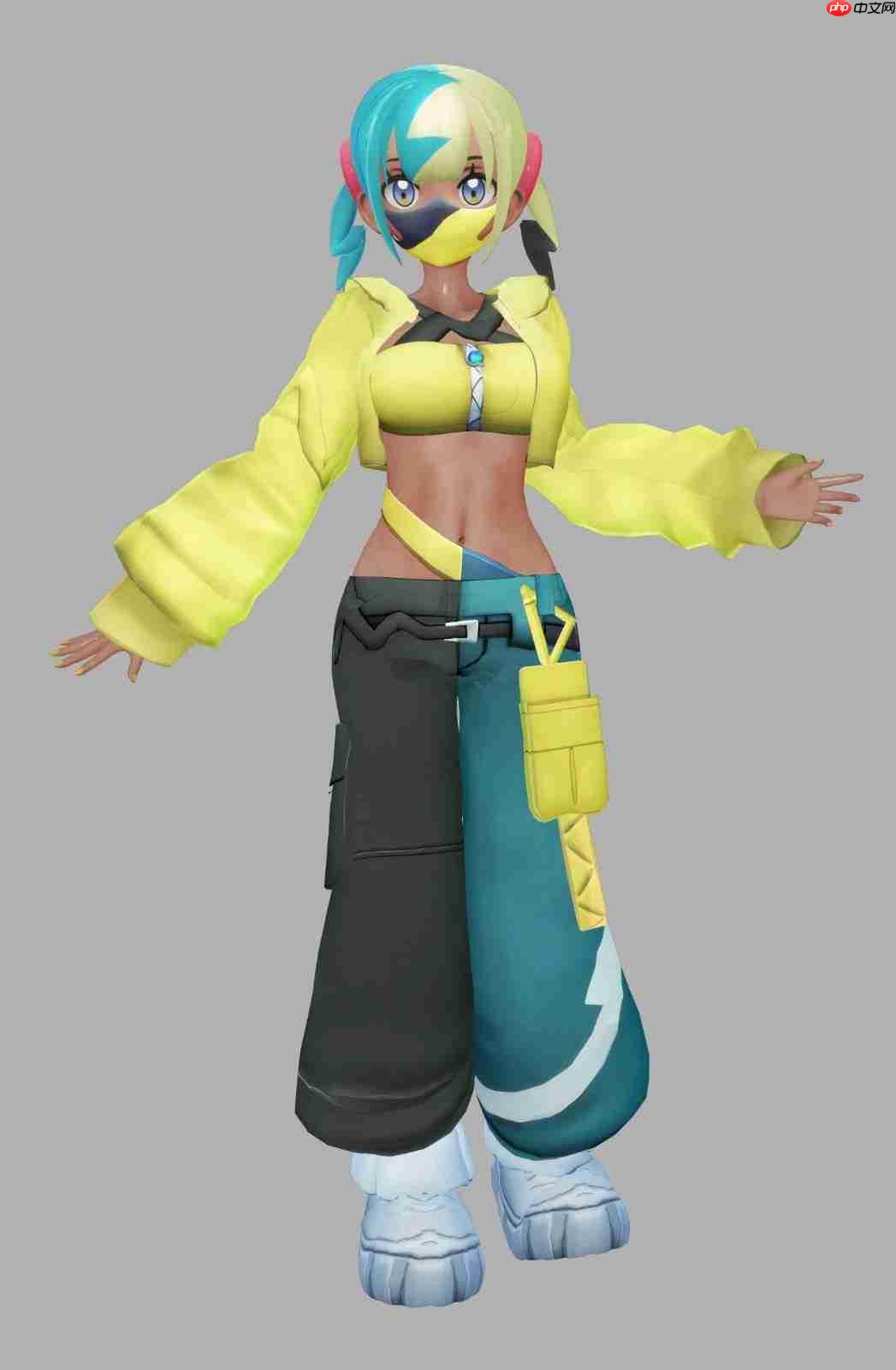 《宝可梦传说 Z-A》黑皮美女模型被提取 细节逼真