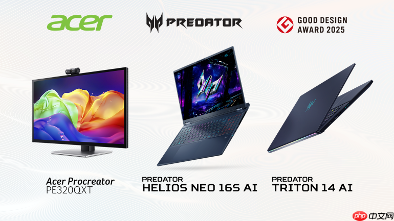 宏碁荣获多项2025Good Design设计大奖