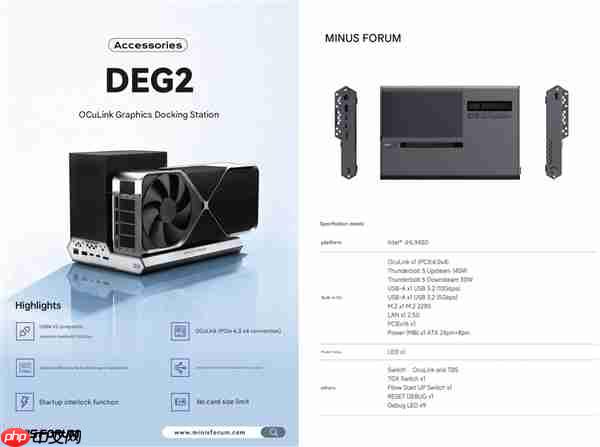 终于圆满了!铭凡外置显卡扩展坞首发雷电5、OCuLink双接口