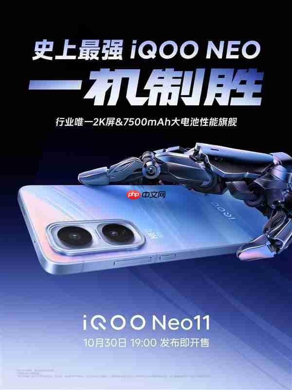 10月30日发布！iQOO Neo11官宣