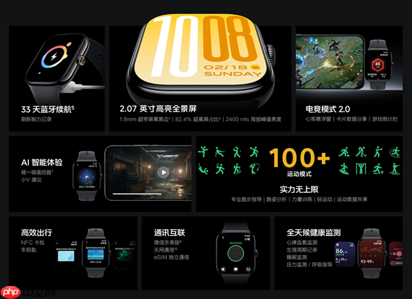 499元起！iQOO WATCH GT 2发布：2.07英寸大屏、支持eSIM