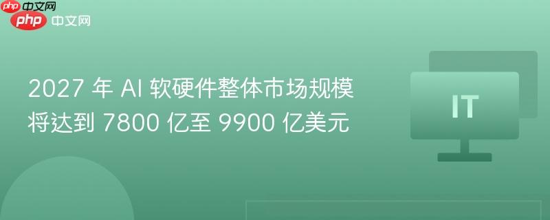 2027 年 AI 软硬件整体市场规模将达到 7800 亿至 9900 亿美元