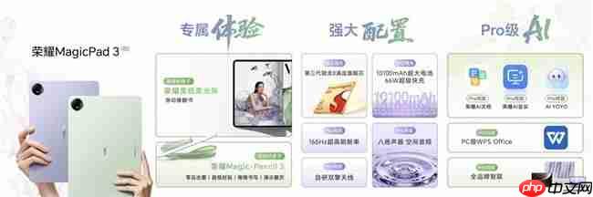 第五代骁龙8至尊版平板荣耀MagicPad3Pro正式发布