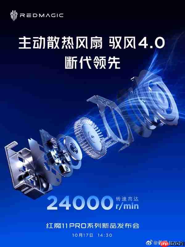 红魔11 Pro外观出炉!背部水冷环酷炫 行业首次水冷、风冷双散热