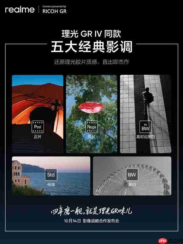 首次联名相机!真我GT8 Pro复刻理光GR IV同款五大影调