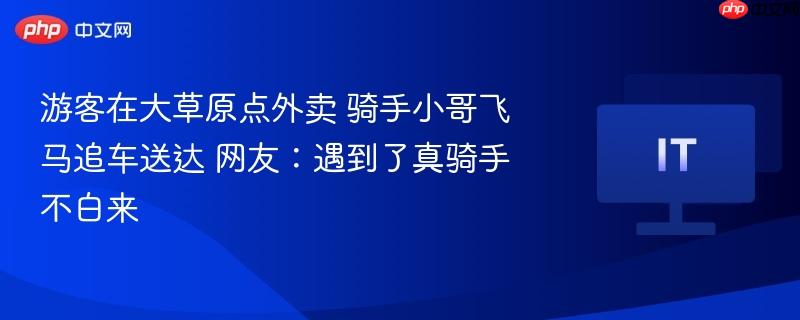 游客在大草原点外卖 骑手小哥飞马追车送达 网友:遇到了真骑手 不白来