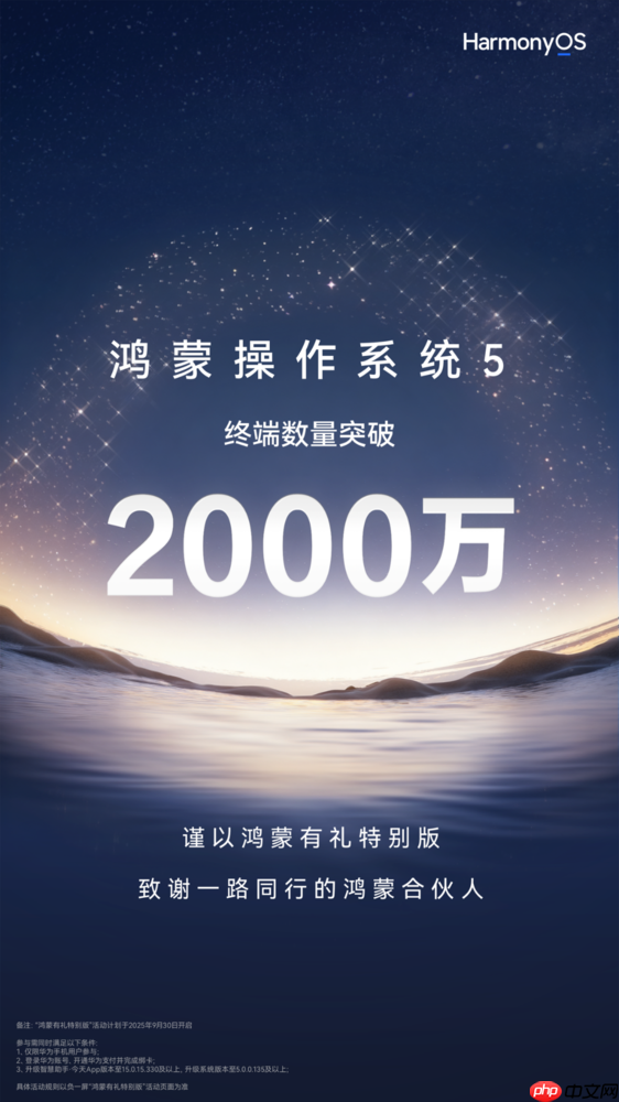 鸿蒙有礼特别版上线,用户桌面右滑即可领取,十一黄金周出行娱乐更省心