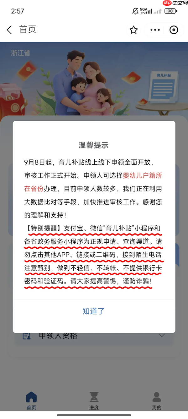 领取育儿补贴的爸妈注意了 务必查看这个提示