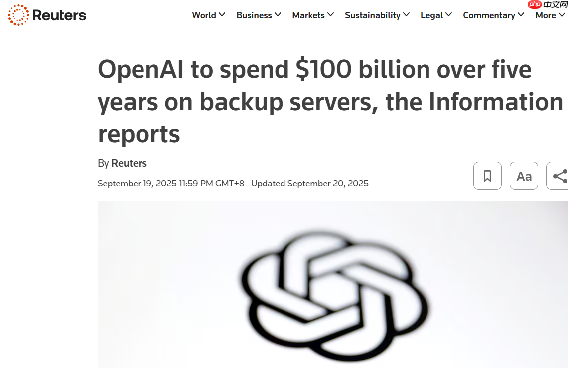 ​OpenAI 计划未来五年追加 1000 亿美元服务器投资