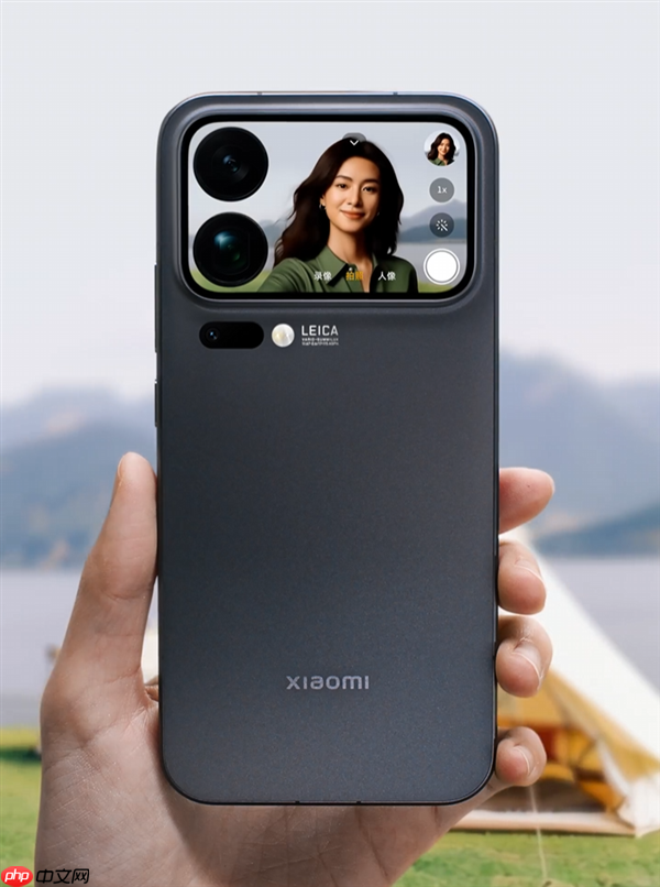 小米17 Pro系列背屏交互演示:支持自拍预览、接打电话、信息展示