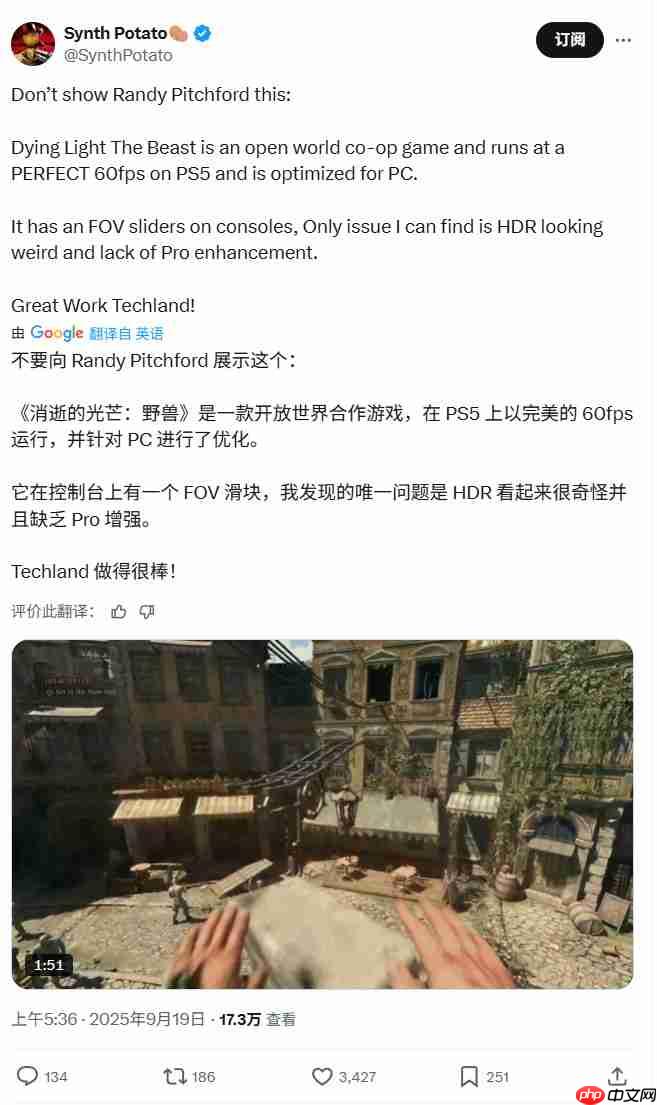 《消逝的光芒:困兽》IGN 7分 Steam获特别好评