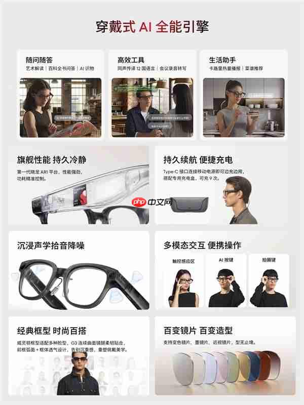 魅族StarV Snap AI拍照眼镜发布：不压鼻梁、不沾指纹 能无限拍摄